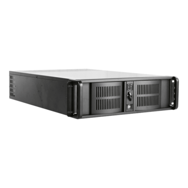 D Storm D300L-24R-40R2U, Black Bezel, 4x 5.25&quot;, 3x 3.5&quot; Drive Bays, 400W Rdt PSU, E-ATX, Black, 3U Chassis