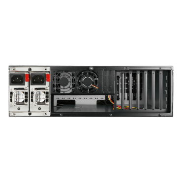 D Storm D300L-24R-40R2U, Black Bezel, 4x 5.25", 3x 3.5" Drive Bays, 400W Rdt PSU, E-ATX, Black, 3U Chassis
