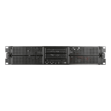 E204L-24R-40R2U, 4x 5.25", 2x 3.5" Drive Bays, 400W Rdt PSU, E-ATX, Black, 2U Chassis