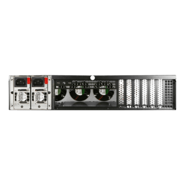 E204L-24R-40R2U, 4x 5.25", 2x 3.5" Drive Bays, 400W Rdt PSU, E-ATX, Black, 2U Chassis