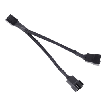 CPF01, Black Sleeved 1-to-2 PWM Fan Splitter Cable