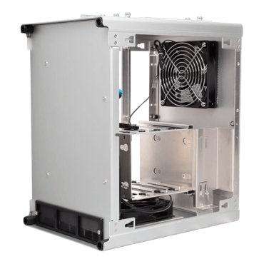 PC-Q28A, No PSU, Mini-ITX, Silver, Mini Tower Case