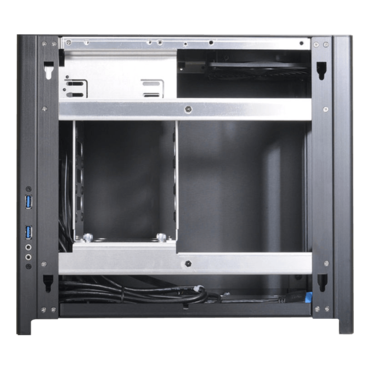 Mini-Q PC-Q28B, No PSU, Mini-ITX, Black, Mini Tower Case