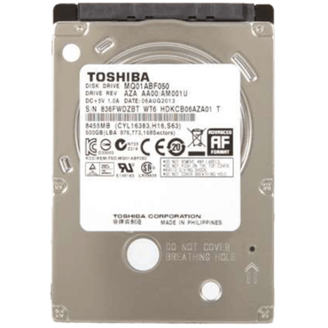 500GB MQ01ABF050, 5400 RPM, SATA 6Gb/s, 8MB cache, 2.5&quot; HDD