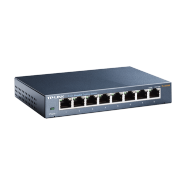 8-Port 10/100/1000Mbps Desktop Switch, IEEE 802.1p QoS, Up to 72% Power Saving