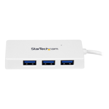 4 Port SuperSpeed Mini USB 3.0 Hub, 5Gbps, White - TAA Compliant