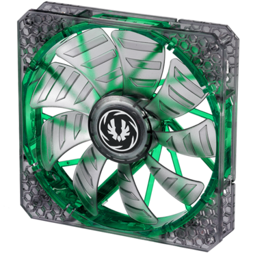 Spectre PRO LED 140mm, Green LEDs, 1200 RPM, 86.73 CFM, 22.8 dBA, Cooling Fan