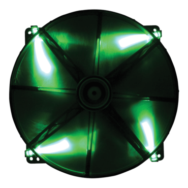Spectre 200mm, Green LEDs, 700 RPM, 47.4 CFM, 20 dBA, Cooling Fan