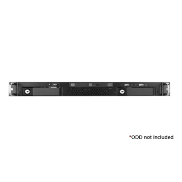 D-A120T-ITX, 1x 3.5&quot; internal, 2x 3.5&quot; Hotswap Bays, No PSU, Mini-ITX, Black, 1U Chassis