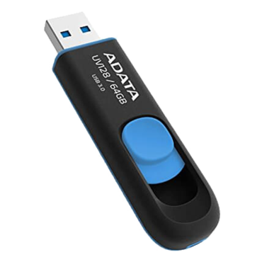 UV128, 64GB, High-Speed USB 3.0 Flash Drive, Black / Blue, Retail