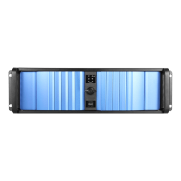 D Storm D-300SEA, Blue Bezel, 4x 5.25&quot;, 3x 3.5&quot; Drive Bays, No PSU, ATX, Black/Blue, 3U Chassis