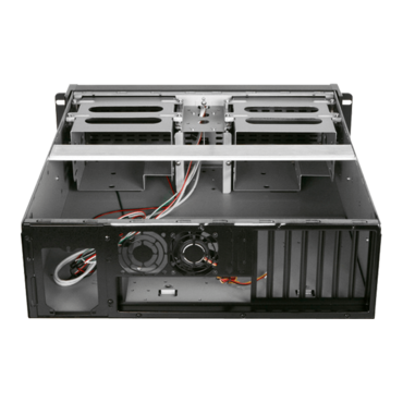 D Storm D-300SEA-RD, Red Bezel, 4x 5.25", 3x 3.5" Drive Bays, No PSU, ATX, Black/Red, 3U Chassis