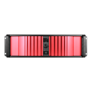 D Storm D-300SEA-RD, Red Bezel, 4x 5.25&quot;, 3x 3.5&quot; Drive Bays, No PSU, ATX, Black/Red, 3U Chassis