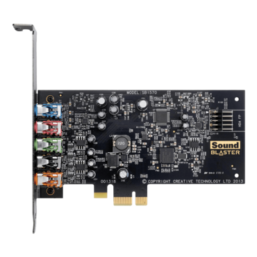 Sound Blaster Audigy Fx, 5.1 Channels, 24-bit / 96 kHz, 106 dB SNR, PCIe Sound Card
