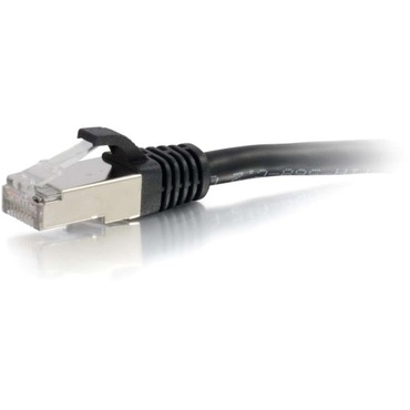 9ft Cat6a Snagless Shielded (STP) Network Patch Cable Black Category 6a for Network Device RJ 45 Male RJ 45 Male Shielded 10GBase T - Black