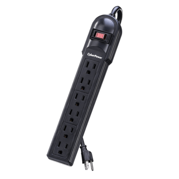 Essential Surge Suppressor, 6 Outlets, 12-ft cord, 125V/15A, 6x / NEMA 5-15R, Black, Surge Protector