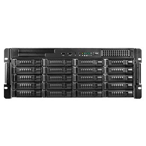 E Storm E4M20, 20x 3.5" Hotswap Bays, No PSU, E-ATX, Black, 4U Chassis