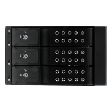 3 Bay Aluminum Trayless Hot Swap Mobile Rack Backplane for 3.5in SAS II/SATA III - 6 Gbps HDD