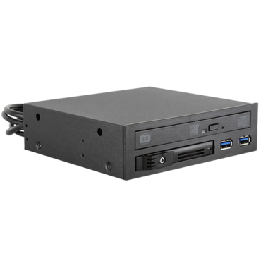 T-5K25TU-SA, 1x 5.25&quot; to 1x 2.5&quot;, SATA 6Gb/s, ODD/SSD/HDD, 2x USB 3.0, Black Hot Swap Module