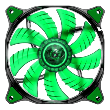 CFD 140mm w/ Green LEDs, 1000 RPM, 73.18 CFM, 18 dBA, Cooling Fan