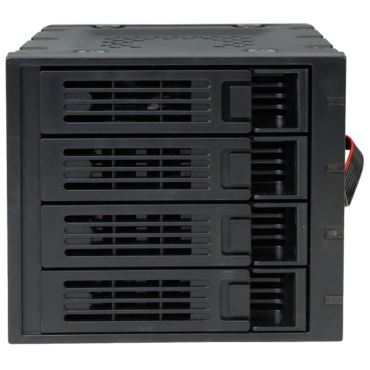 RSV-SATA-Cage-34, 3x 5.25" to 4x 3.5"/2.5", SAS/SATA 6Gb/s, SSD/HDD, Black Hot Swap Module