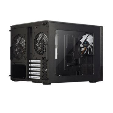 Node 804, w/ Window, No PSU, microATX, Black, Cube Case