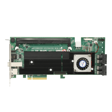 ARC-1883IX-16, SAS 12Gb/s, 20-Port, PCIe 3.0 x8, Controller with 2GB Cache, Includes 4x SFF-8643 to SFF-8643 Cables