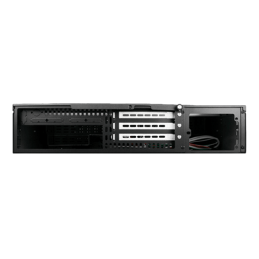 D-200SEA-SL, Silver Bezel, 2x 5.25, 2x 3.5" Bays, No PSU, ATX, Black, 2U Chassis