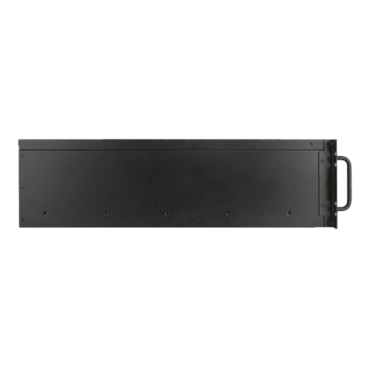 D-340HB-T-BLUE, Blue HDD Handle, 1x Slim 5.25", 3x 3.5", 4x 3.5" Hotswap Bays, No PSU, ATX, Black/Blue, 3U Chassis