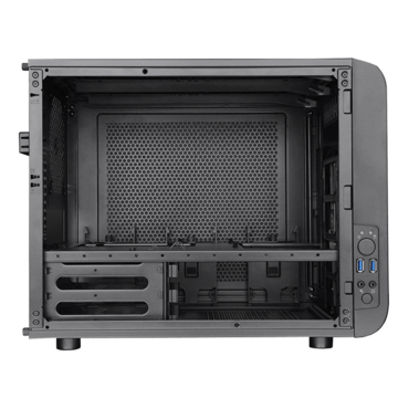 Core V21, w/ Window, No PSU, microATX, Black, Mini Cube Case