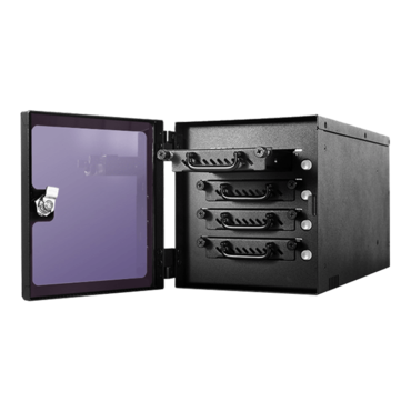 EAGE4402TG-MS, 4x 2.5" Hotswap Bays, 150W PSU, Black, Storage Mini Tower