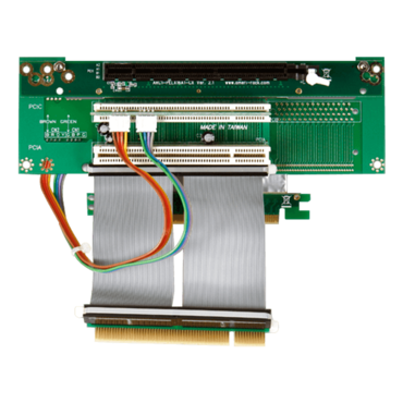 DD-754611-C7, 1 PCIe x16 and 2 PCI Riser Card with 7cm Ribbon Cable