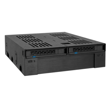 MB322SP-B, 1x 5.25" to 1x 3.5"/ 2 x 2.5", SAS/SATA 6Gb/s, SSD/HDD, Black Hot Swap Module