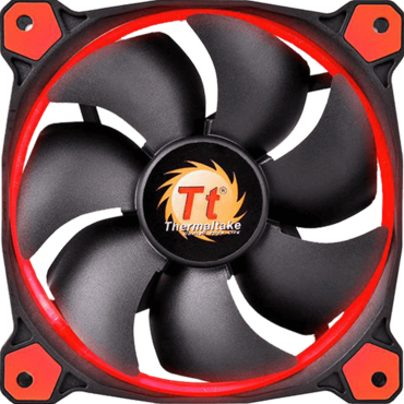 Riing 14 LED 140mm, Red LEDs, 1400 RPM, 51.15 CFM, 28.1 dBA, Cooling Fan