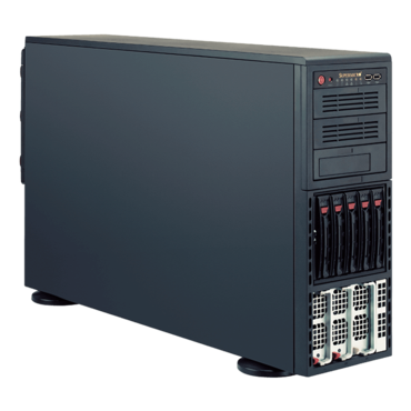 SuperServer 8048B-TR3F, 4U/Tower, Intel C602J, 5x SATA, 32x DDR3, Dual 1Gb Ethernet, 1400W Rdt PSU