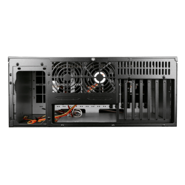 D Storm D-400L-7-BLUE, 7x 5.25" and 2x 3.5" Drive Bays, No PSU, E-ATX, Black/Blue, 4U Chassis