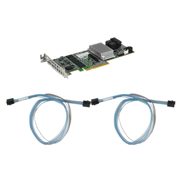 AOC-S3108L-H8iR SAS/SATA RAID Controller, 8-port, 12 Gb/s, Levels 0/1/10/5/50/6/60, Low-Profile + Cable CBL-SAST-0532 x2