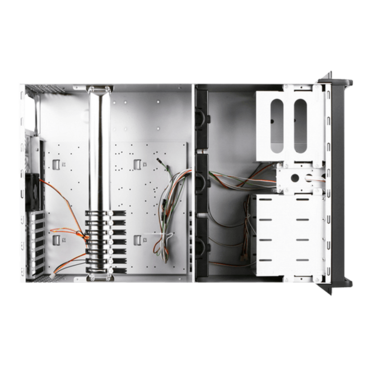 D Storm D-400L-7-RED, 7x 5.25" and 2x 3.5" Drive Bays, No PSU, E-ATX, Black/Red, 4U Chassis
