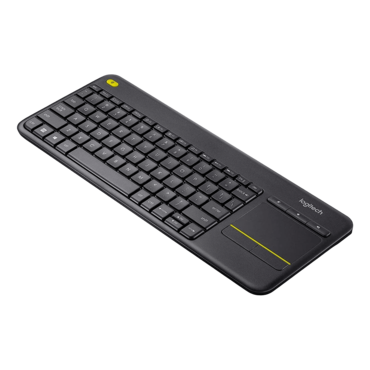 K400 Plus, w/ Touchpad, Wireless, Black, Membrane Standard Keyboard