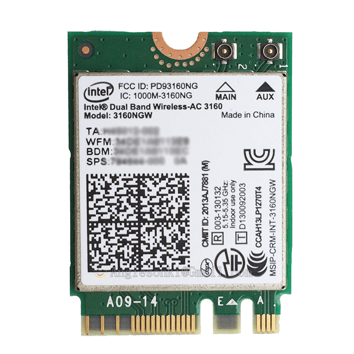 følsomhed tyv Terminal Intel Dual Band Wireless-AC 3160 Wireless Card | AVADirect
