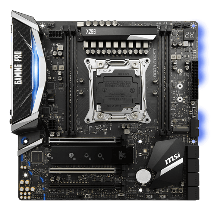 Msi X299m Gaming Pro Carbon Ac X299 Chipset Socket Lga 66 Microatx Motherboard Avadirect Msi X299m Gaming Pro Carbon Ac X299 Chipset Socket Lga 66 Microatx Motherboard Avadirect