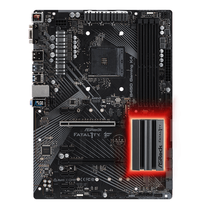 Asrock Fatal1ty B450 Gaming K4 Socket Am4 Atx Motherboard Avadirect