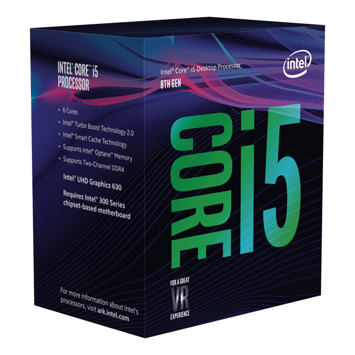 Core™ i5-9400 6-Core 2.9 - 4.1GHz Turbo, LGA 1151, 65W TDP, Retail Processor