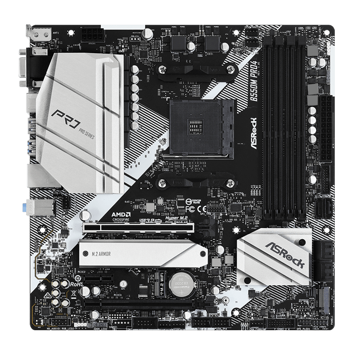 【オマケ・新品】ASRock B550M Pro4 Micro ATX ASRock B550M Pro4 AMD AM4 microATX Motherboard - Micro Center マザーボード