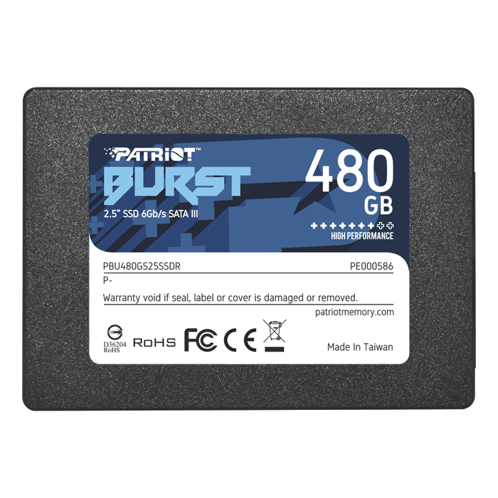 480GB Burst Elite 7mm, 450 320 MB/s, 3D NAND, SATA 6Gb/s, SSD