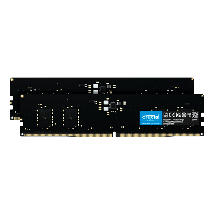 Crucial 16GB DDR5 RAM, 4800MHz CL40 Desktop Memory, UDIMM