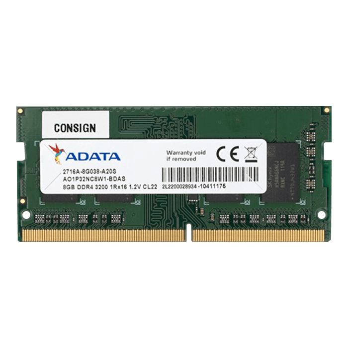 ADATA 8GB AO1P32NC8W1-BDAS Single-Rank DDR4 SO-DIMM Memory | AVADirect