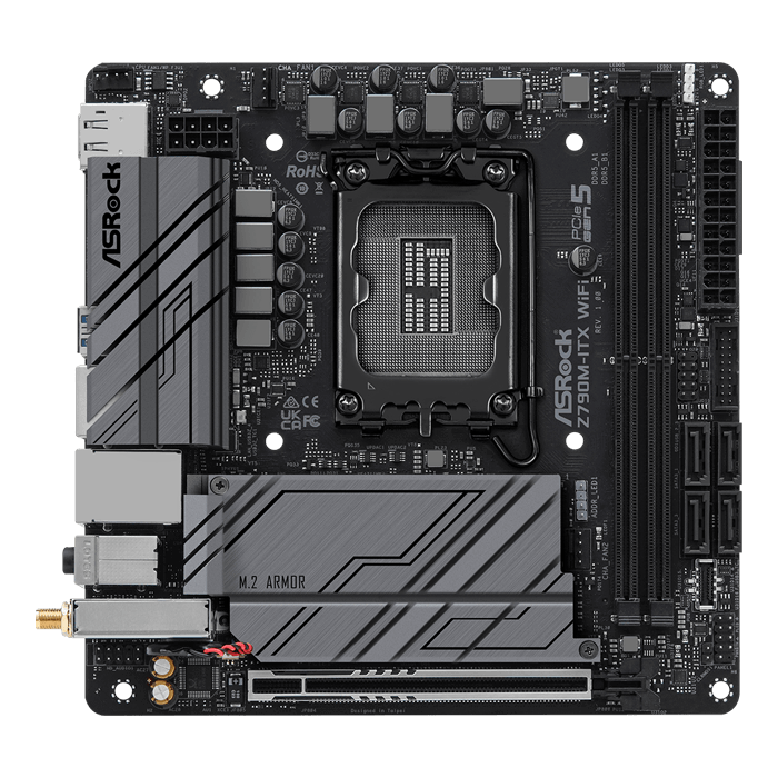 ASRock Z790M-ITX WiFi LGA 1700 Mini-ITX Motherboard | AVADirect