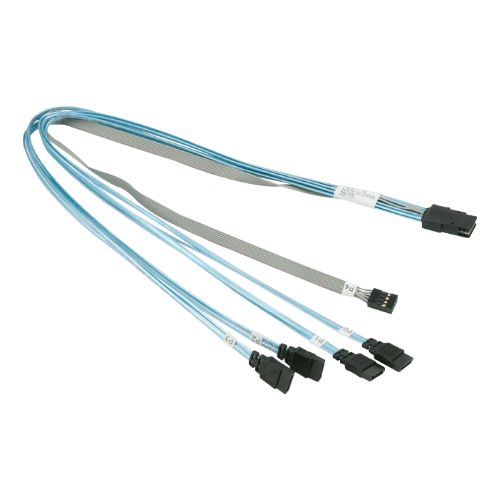 mmp様 Genuine Amphenol SFF8087 Reverse Right Angled to 4xSATA