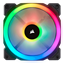 LL120 RGB Black 120mm, 1500 RPM, 43.25 CFM, 24.8 dBA, Cooling Fan